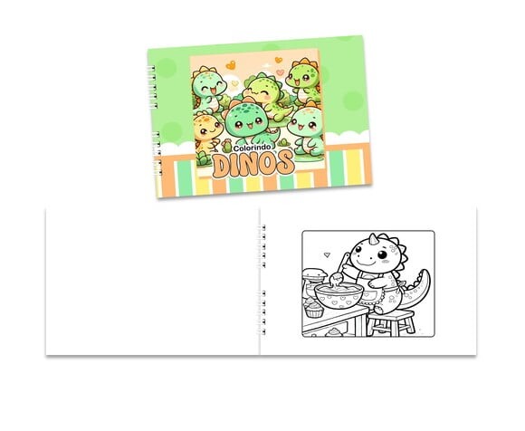 Caderno para Colorir 15x21cm Capa Mole Dinossauros