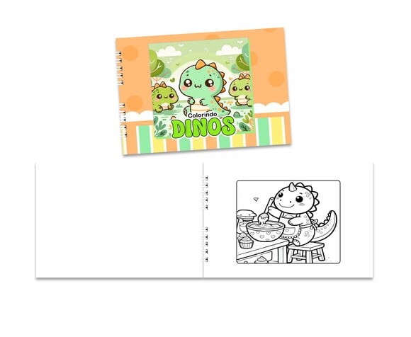 Caderno para Colorir 15x21cm Capa Mole Dinossauros