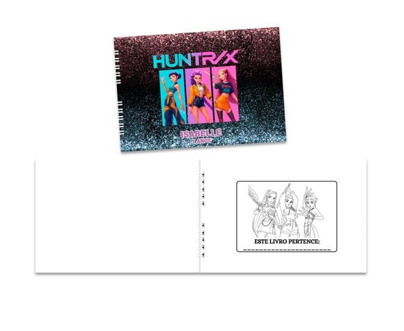 Caderno para Colorir 15x21cm Capa Mole Guerreiras do K-pop