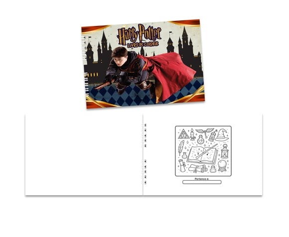Caderno para Colorir 15x21cm Capa Mole Harry Potter