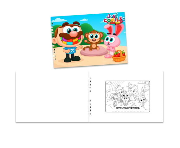 Caderno para Colorir 15x21cm Capa Mole José Comilão