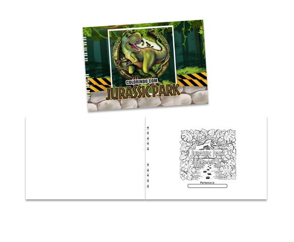 Caderno para Colorir 15x21cm Capa Mole Jurassic Park