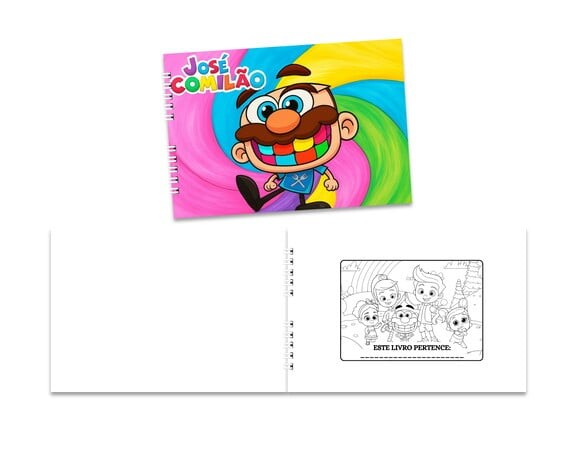 Caderno para Colorir 15x21cm Capa Mole José Comilão
