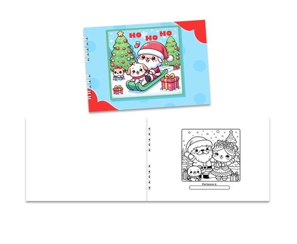 Caderno para Colorir 15x21cm Capa Mole Natal