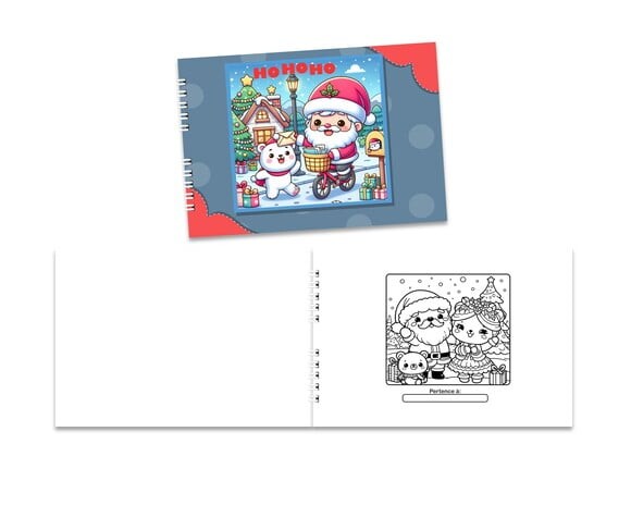 Caderno para Colorir 15x21cm Capa Mole Natal