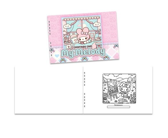 Caderno para Colorir 15x21cm Capa Mole My Melody