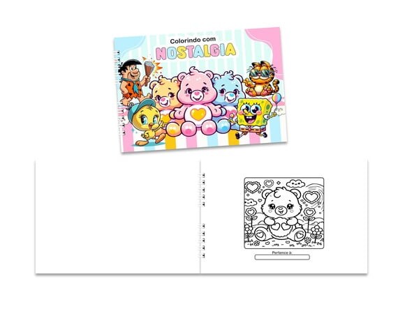 Caderno para Colorir 15x21cm Capa Mole Nostalgia