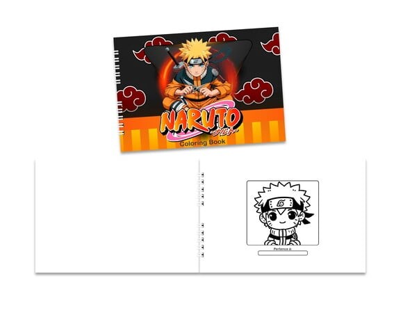Caderno para Colorir 15x21cm Capa Mole Naruto