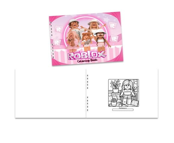 Caderno para Colorir 15x21cm Capa Mole Roblox Menina