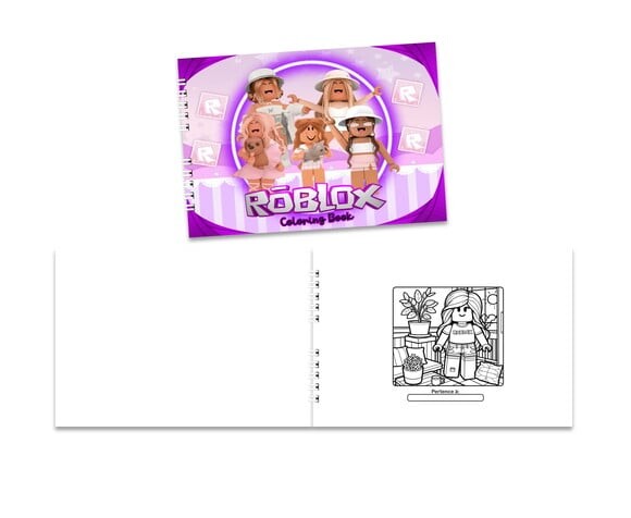 Caderno para Colorir 15x21cm Capa Mole Roblox Menina