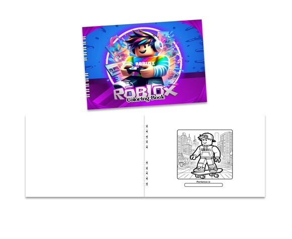 Caderno para Colorir 15x21cm Capa Mole Roblox Menino