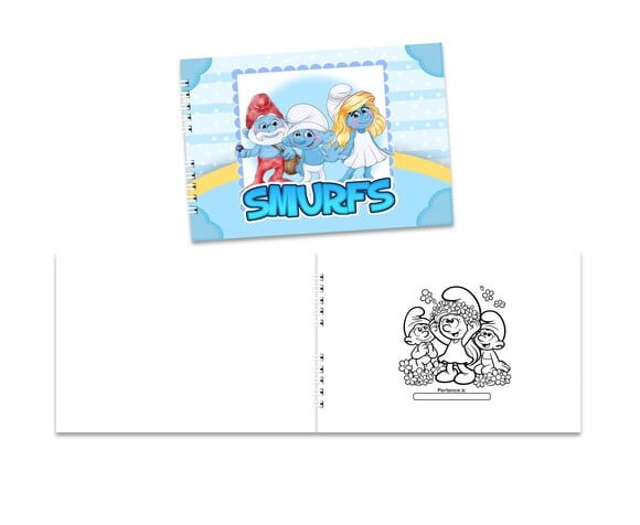 Caderno para Colorir 15x21cm Capa Mole Smurfs
