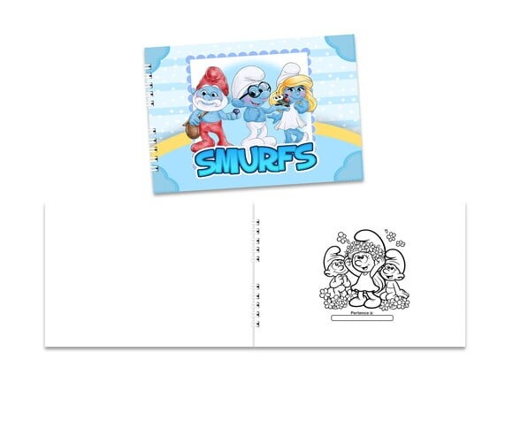 Caderno para Colorir 15x21cm Capa Mole Smurfs