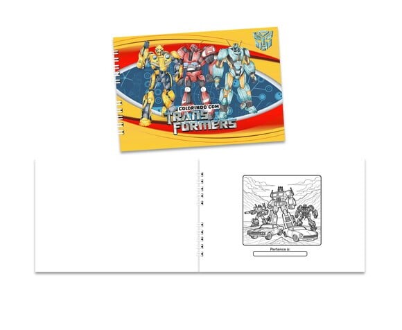 Caderno para Colorir 15x21cm Capa Mole Transformers