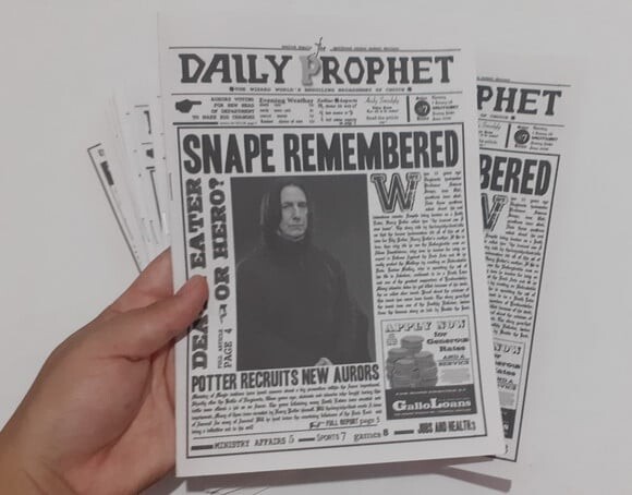 Jornal o Profeta Diário Pequeno 15x21 cm Harry Potter