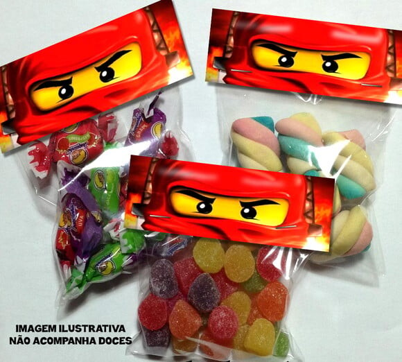 Lapela com Saquinho Ninjago Não Acompanha Doces