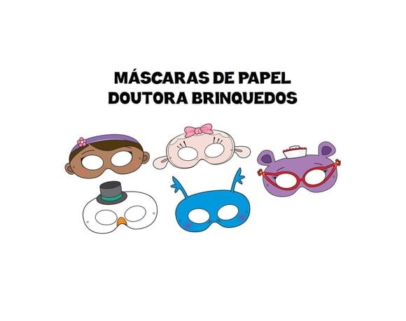 Máscara de Papel Doutora Brinquedos