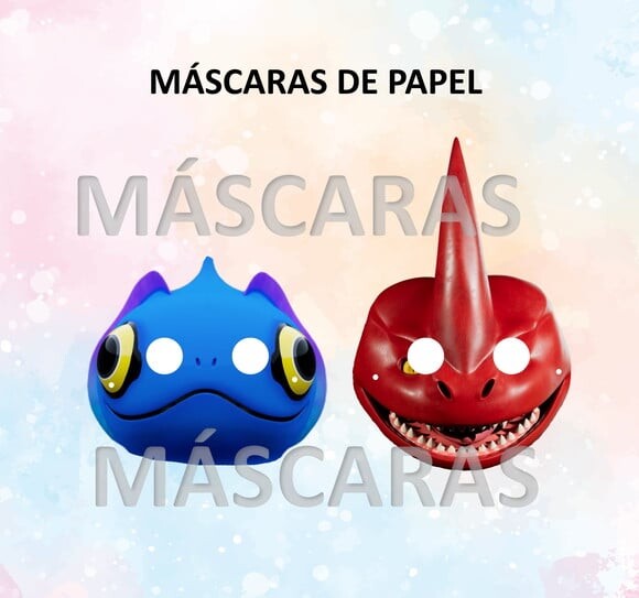 Máscara de Papel a Fera do Mar