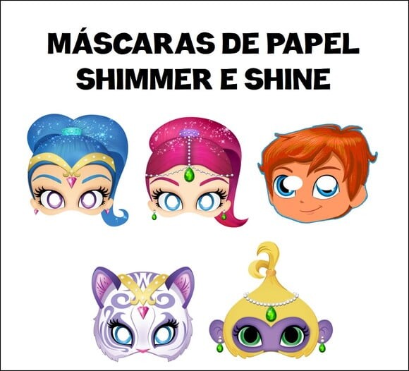 Máscara de Papel Shimmer e Shine