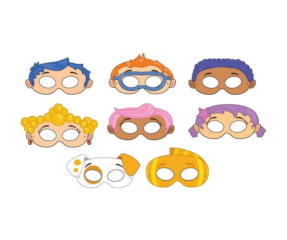 Máscaras de Papel Bubble Guppies