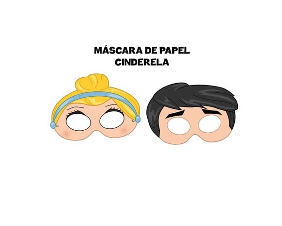 Máscaras de Papel Cinderela