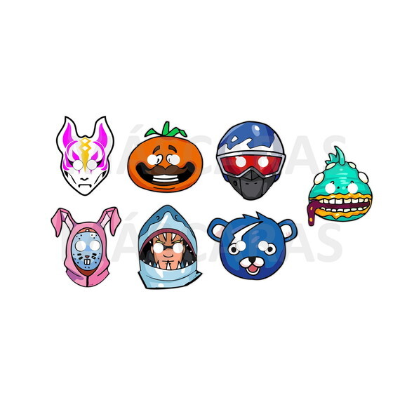 Máscaras de Papel Fortnite