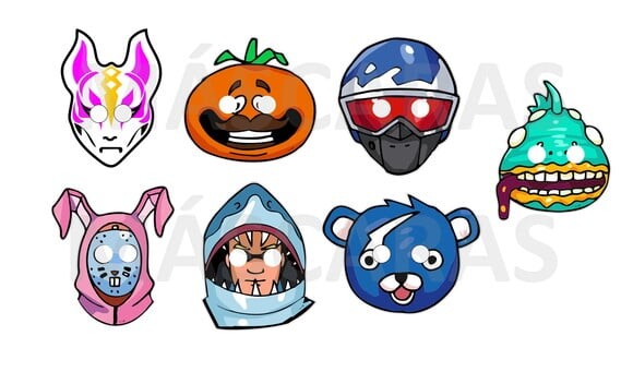 Máscaras de Papel Fortnite