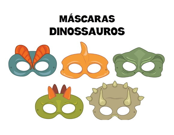 Máscaras de Papel Dinossauros