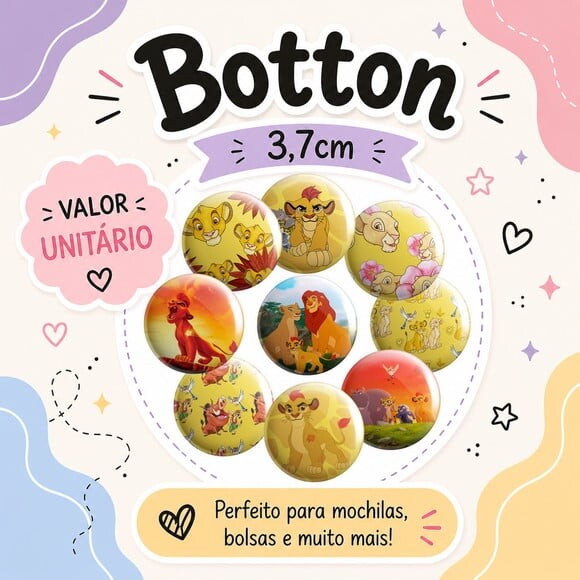 Mini Botton 3,7cm a Guarda do Leão