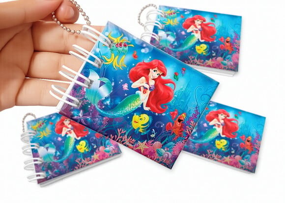 Mini Livro de Colorir 6x8cm a Pequena Sereia