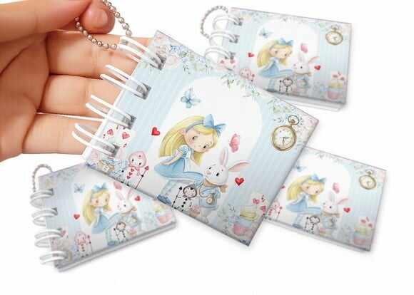 Mini Livro de Colorir 6x8cm Alice no País das Maravilhas