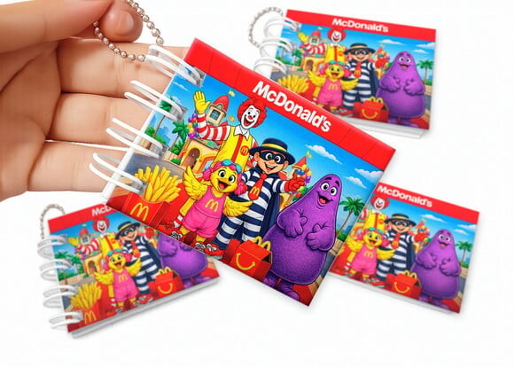 Mini Livro de Colorir 6x8cm Mc Donalds