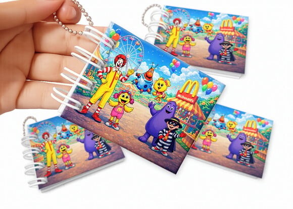 Mini Livro de Colorir 6x8cm Mc Donalds