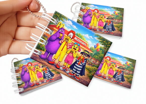 Mini Livro de Colorir 6x8cm Mc Donalds