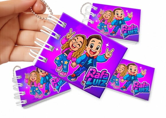 Mini Livro de Colorir 6x8cm Rafa e Luiz