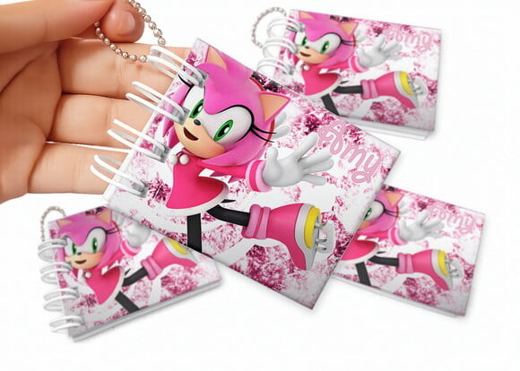 Mini Livro de Colorir 6x8cm Sonic