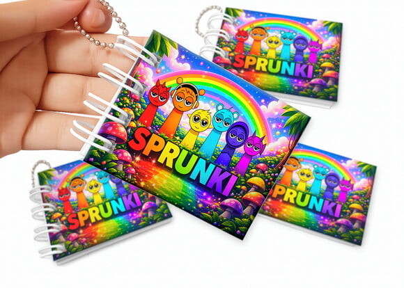 Mini Livro de Colorir 6x8cm Sprunki