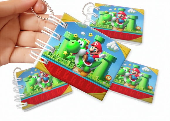 Mini Livro de Colorir 6x8cm Super Mario Bros
