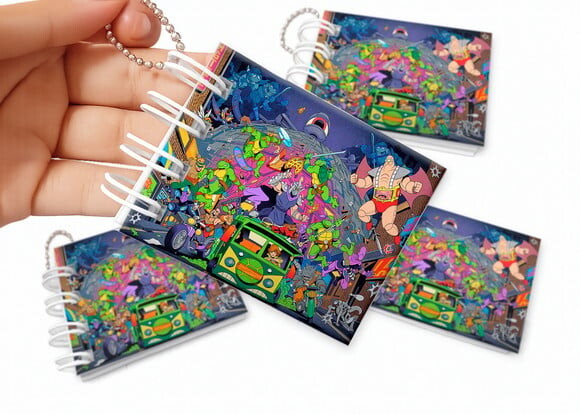 Mini Livro de Colorir 6x8cm Tartarugas Ninja
