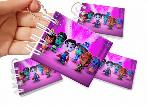 Mini Livro de Colorir 6x8cm Super Monstros em Ação