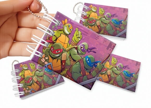 Mini Livro de Colorir 6x8cm Tartarugas Ninja