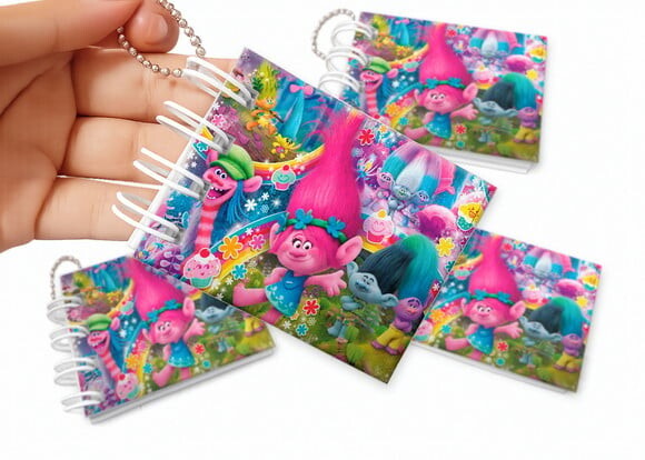 Mini Livro de Colorir 6x8cm Trolls