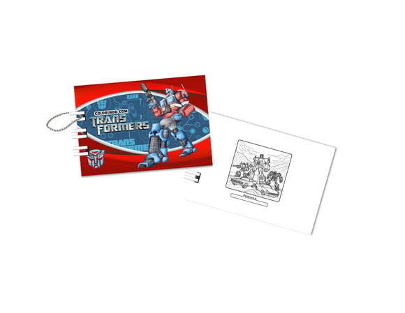 Mini Livro de Colorir 6x8cm Transformers