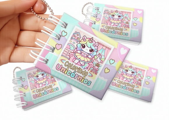Mini Livro de Colorir 6x8cm Unicórnio
