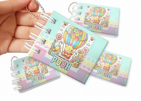Mini Livro de Colorir 6x8cm Ursinho Pooh