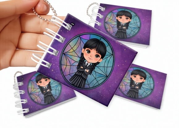 Mini Livro de Colorir 6x8cm Wandinha Addams