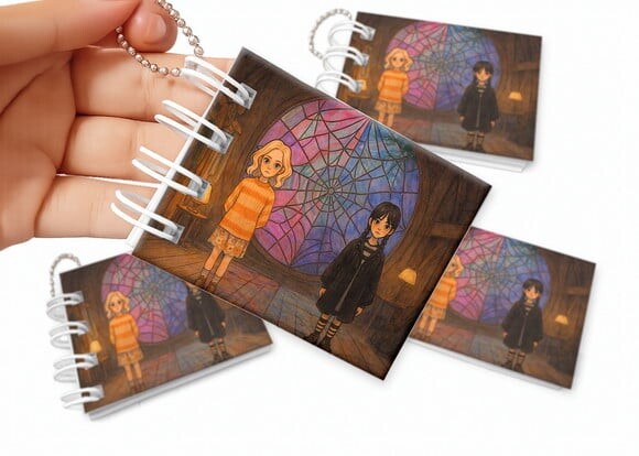 Mini Livro de Colorir 6x8cm Wandinha Addams