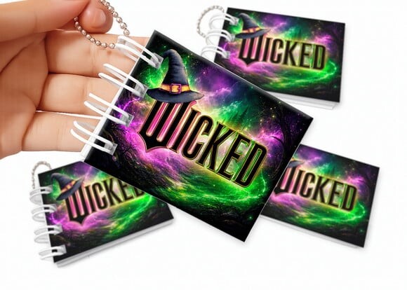 Mini Livro de Colorir 6x8cm Wicked Bruxas de Oz