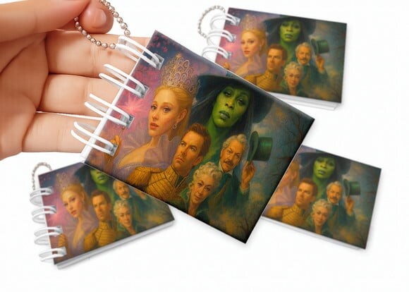 Mini Livro de Colorir 6x8cm Wicked Bruxas de Oz