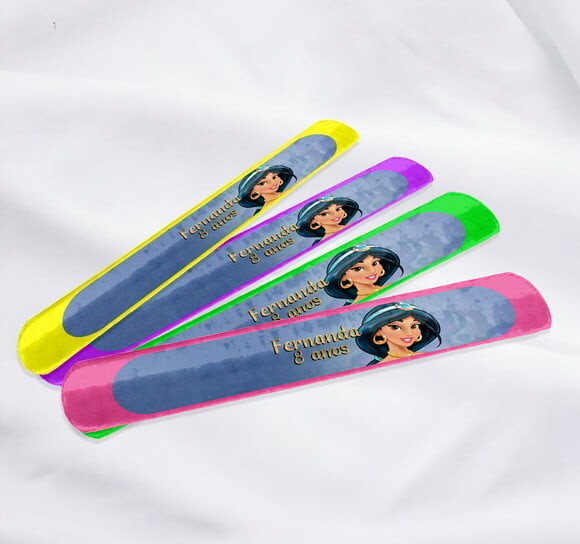 Pulseira Bate Enrola Jasmine e Aladdin